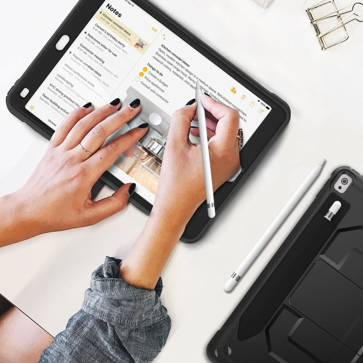 For iPad Pro 10.5 / Air 10.5 360 Degree Rotation PC + Silicone Protective Case with Holder & Hand-strap(Light Blue) - iPad Pro 10.5 inch Cases by buy2fix | Online Shopping UK | buy2fix