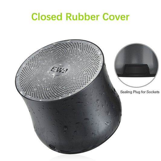 EWA A2 Pro Metal Speaker Outdoor Waterproof Bluetooth Sound Bass Speaker(Black) by EWA