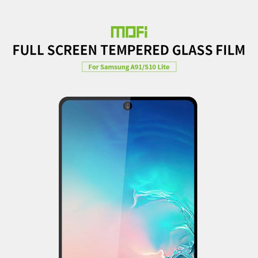 For Galaxy A91 / S10 Lite MOFI 9H 2.5D Full Screen Tempered Glass Film(Black) by MOFI
