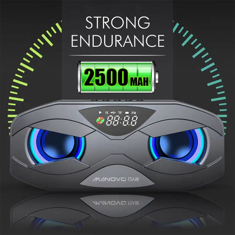 M5 Cool Owl Design Bluetooth Speaker LED Flash Wireless Loudspeaker FM Radio Alarm TF Card(Rose Gold) by buy2fix