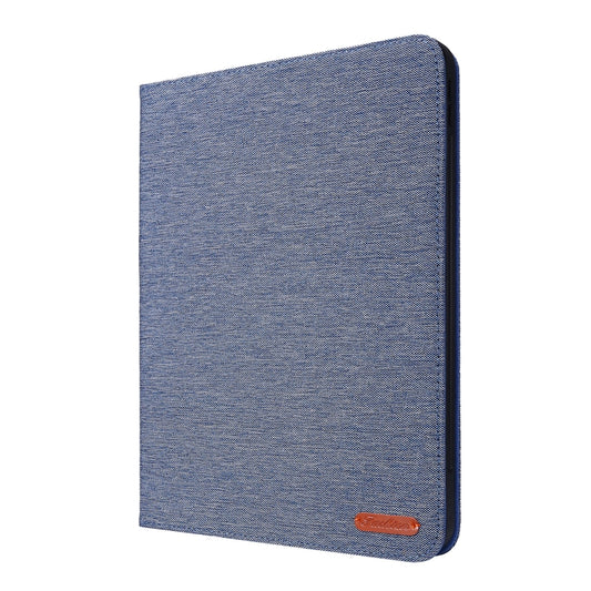 For iPad Pro 11(2020) Horizontal Flip TPU + Fabric PU Leather Protective Tablet Case with Name Card Clip(Deep Blue) - iPad Pro 11 (2020) Cases by buy2fix | Online Shopping UK | buy2fix