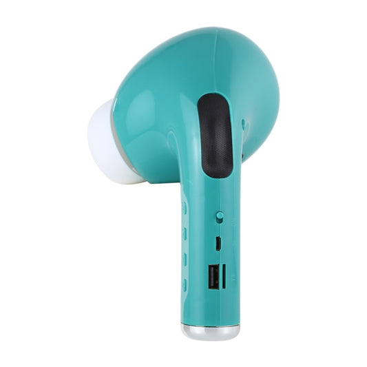 MK-201 Large Earphone Shape Bluetooth Speaker Wireless 3D Stereo Outdoor Portable Speaker, Support Hands-free Calling & FM & TF Card / USB Flash Disk / 3.5mm AUX Music Play (Green) - Desktop Speaker by buy2fix | Online Shopping UK | buy2fix