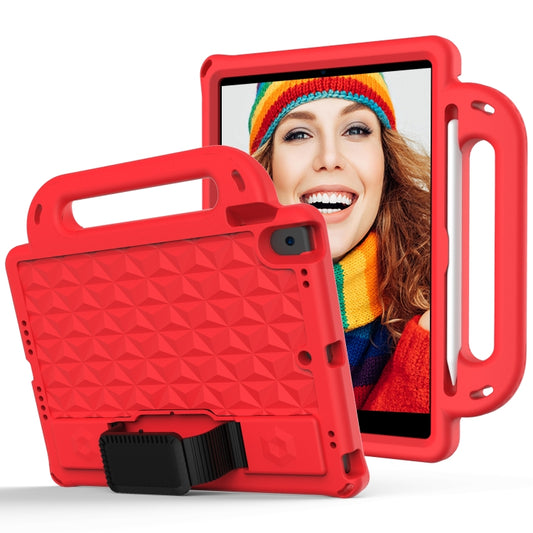 Diamond Texture Design EVA Children Shockproof Protective Case with Strap For iPad 10.2 2021 / 2020 / 2019 / Pro 10.5(Red+Black) - iPad 10.2 Cases by buy2fix | Online Shopping UK | buy2fix