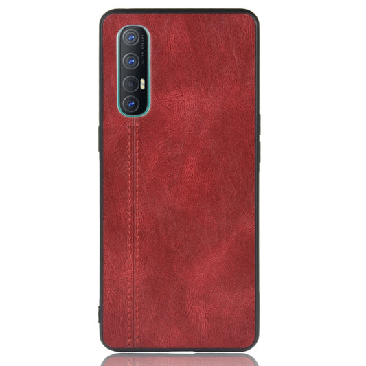 For Oppo Find X2 Neo Shockproof Sewing Cow Pattern Skin PC + PU + TPU Case(Red) by buy2fix