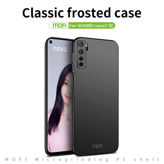 For Huawei Nova 7 SE MOFI Frosted PC Ultra-thin Hard Case(Black) by MOFI