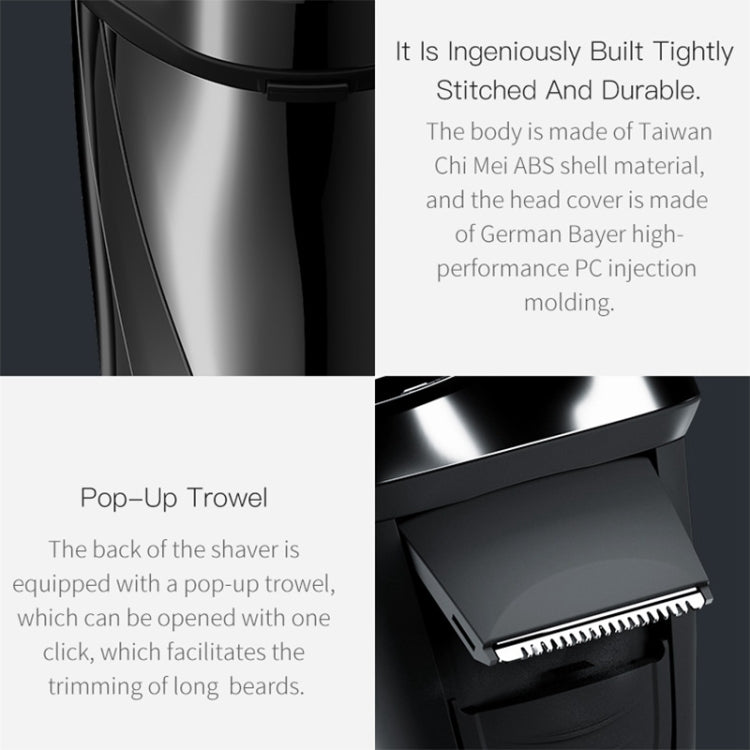 Original Xiaomi Youpin Yingqu Blackstone3 Men Portable Face Care Three Cutter Heads Electric Shaving Razor by Xiaomi