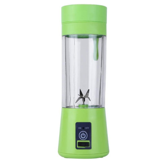 USB Rechargeable Electric Automatic Vegetable Fruit Citrus Orange Juice Maker Cup Mixer Bottle (380ML)(6 Blades Green) by buy2fix
