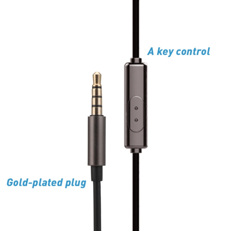 3.5mm Jack Noise Reduction Wire-controlled Earphone for Android Phones / PC / MP3 Players / Laptops, Cable Length: 1.2m(Gray) by buy2fix