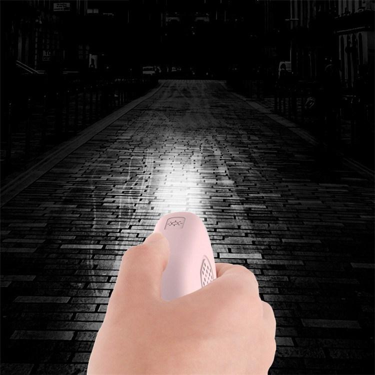 130dB IP44 Waterproof Rechargeable Anti-wolf Alarm Flashlight Intelligent Personal Alarm, English Packaging(White) - Anti-lost Alarm by buy2fix | Online Shopping UK | buy2fix