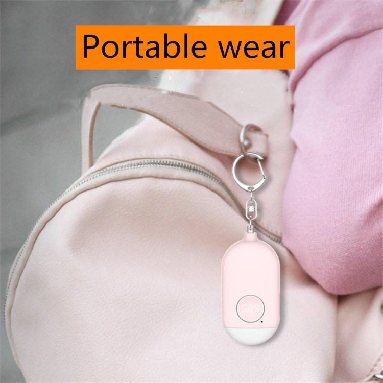 130dB IP44 Waterproof Rechargeable Anti-wolf Alarm Flashlight Intelligent Personal Alarm, English Packaging(White) - Anti-lost Alarm by buy2fix | Online Shopping UK | buy2fix