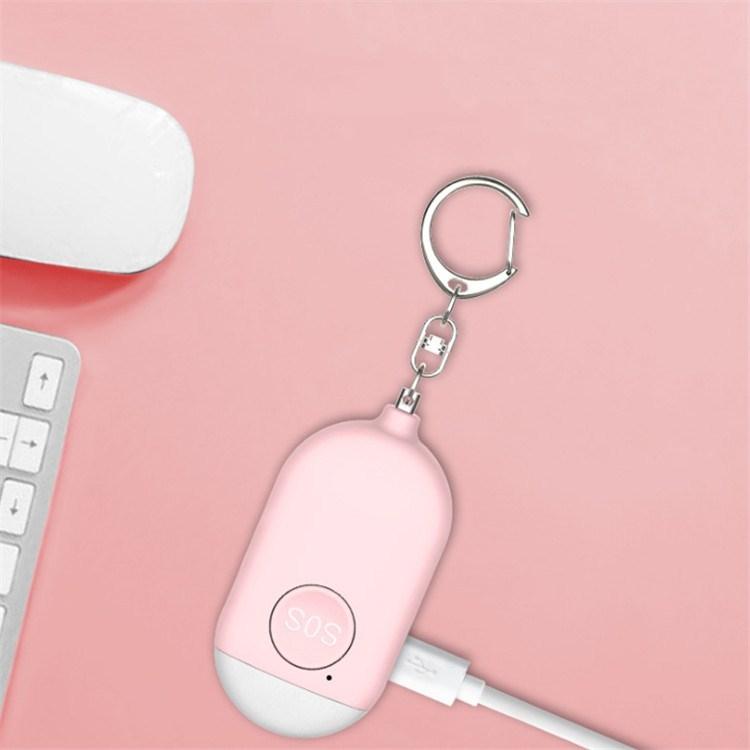 130dB IP44 Waterproof Rechargeable Anti-wolf Alarm Flashlight Intelligent Personal Alarm, English Packaging(White) - Anti-lost Alarm by buy2fix | Online Shopping UK | buy2fix