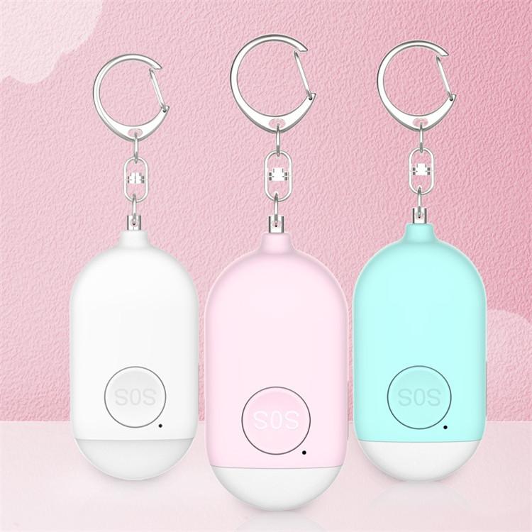 130dB IP44 Waterproof Rechargeable Anti-wolf Alarm Flashlight Intelligent Personal Alarm, English Packaging(White) - Anti-lost Alarm by buy2fix | Online Shopping UK | buy2fix