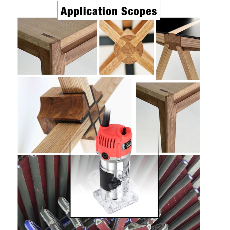 H-6 Woodworking Electric Trimming And Slotting Engraving Machine, Plug Type:AU Plug by buy2fix