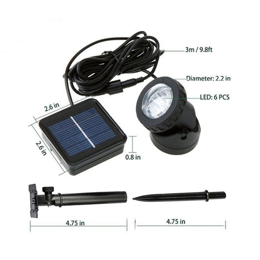 Outdoor Solar Spotlight Pool Garden Lighting Landscape Dual-use IP65 Solar LED Light by buy2fix