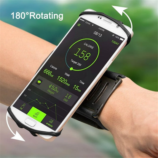Rotating Arm With Mobile Phone Rack Sports Equipment Arm Bag Creative Outdoor Running Fitness Mobile Phone Bracket, Style:Wrist - Other by buy2fix | Online Shopping UK | buy2fix