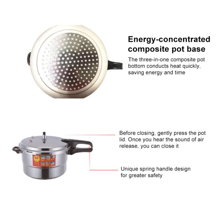 Household Aluminum Pressure Cooker Electric Pressure Cooker Suitable for Gas Stove, Type:20cm Single Use Bottom by buy2fix