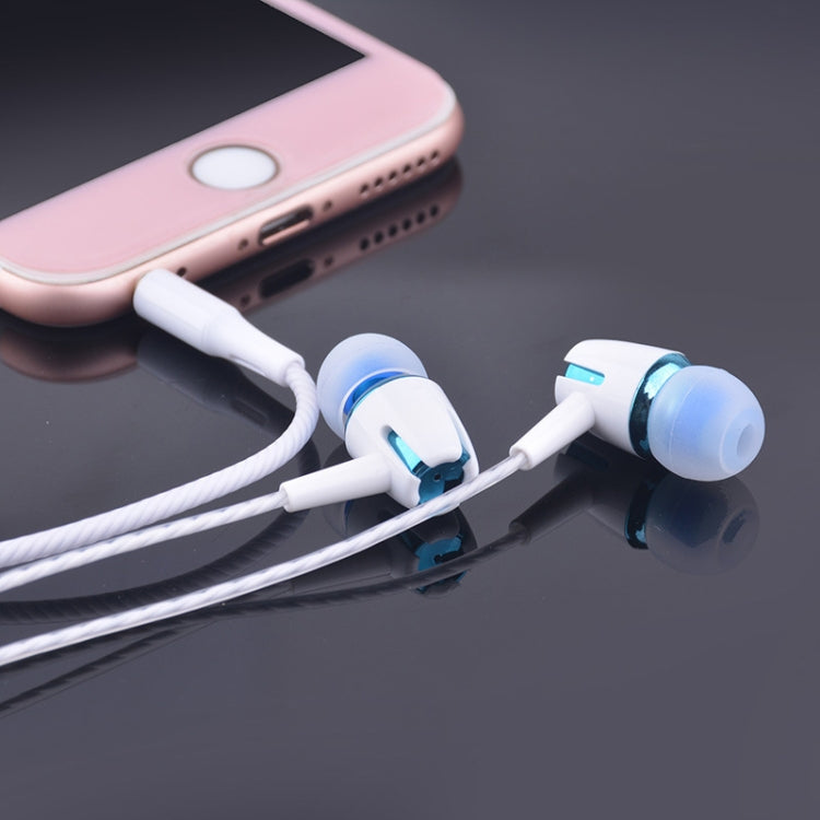3.5mm Wired Earphone Earbuds Stereo Sound Metal Bass Headset with Mic for Smart Phone(Gold) by buy2fix