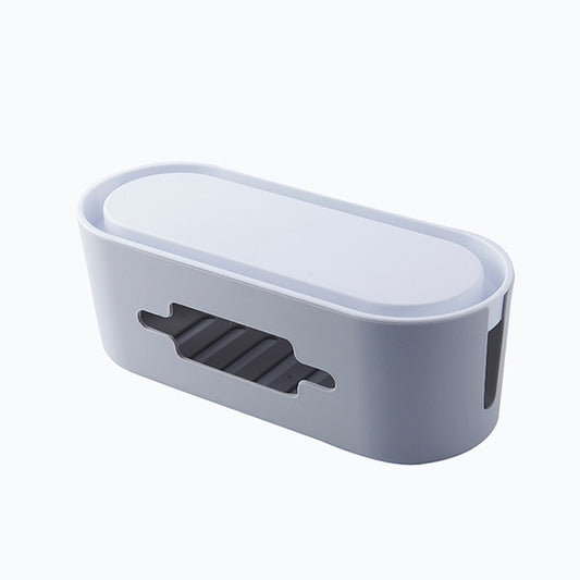 Household Daily Plug-in Board Storage Box Charger Data Cable Power Outlet Finishing Box(Gray) by buy2fix