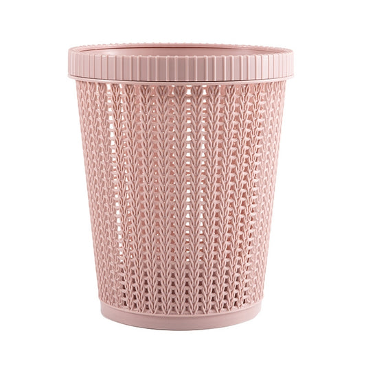 Household Removable Plastic Trash Bin Built-in Trash Bag Box(Pink) by buy2fix