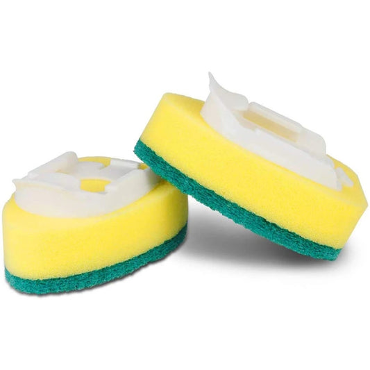 Kitchen Plastic Long Handle Cleaning Brush Automatic Adding Liquid Brush Removable Sponge Brush(With 1pcs head) by buy2fix