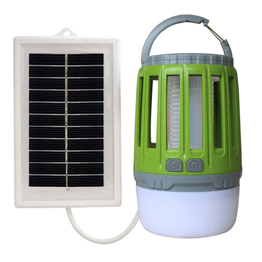Solar Power Mosquito Killer Outdoor Hanging Camping Anti-insect Insect Killer, Color:Green + Solar Panel by buy2fix