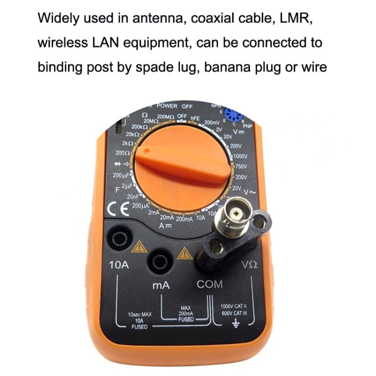 5pcs BNC Female To Dual Banana Plug Adapter Binding Male Connector(Black) by buy2fix