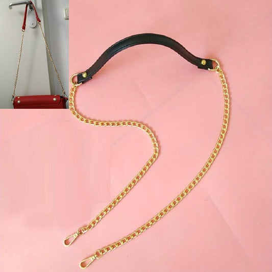 Women Bag PU Leather Chain Long Shoulder Strap Bag Accessories(Black) by buy2fix