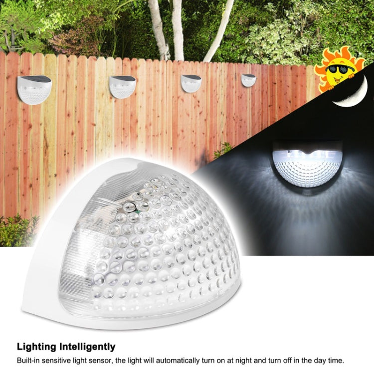 Semi-circular IP55 Waterproof Solar Light Control Fence Light Garden Lamp(White Light) by buy2fix