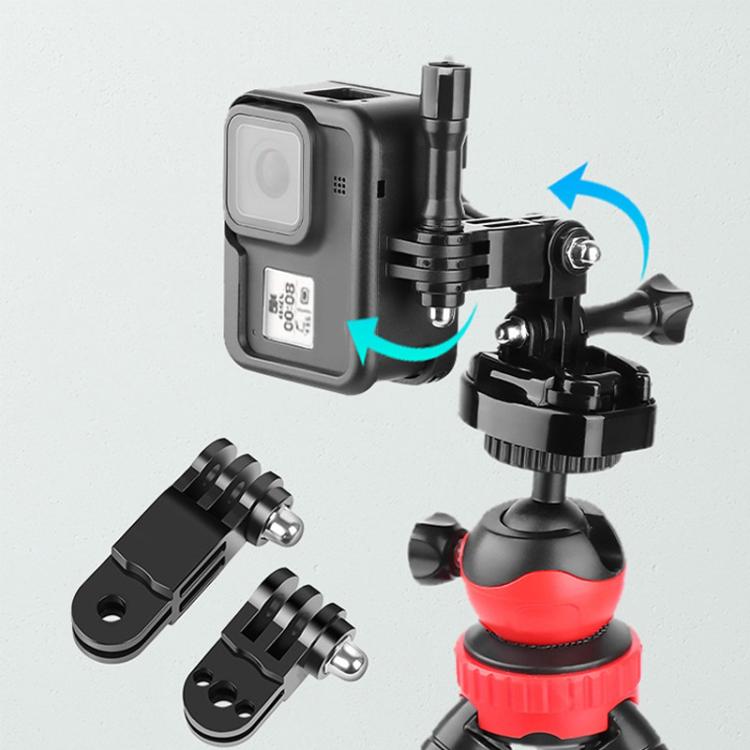 Different Direction Short Adapter TELESIN Screw Adapter Adjustment Arm For GoPro Hero12 Black / Hero11/10 /9 /8 /7 /6 /5, Insta360 Ace / Ace Pro, DJI Osmo Action 4 and Other Action Cameras by buy2fix