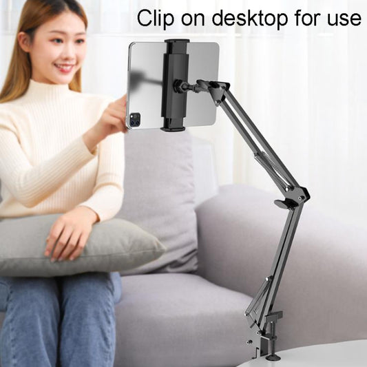 Live Folding Multifunctional Floor Stand For 4-13 Inch Cell Phone/Tablet/Switch, Size: 1.6m Retractable With Desktop Collet(Black) by buy2fix