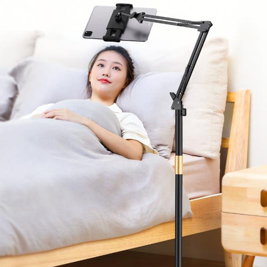 Live Folding Multifunctional Floor Stand For 4-13 Inch Cell Phone/Tablet/Switch, Size: 1.6m Retractable(Black) by buy2fix