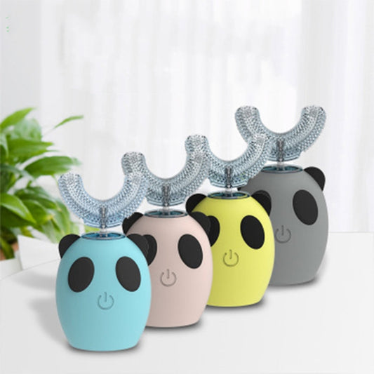 U-shaped Beauty Instrument Ultrasonic Vibration Tooth USB Charging Children Electric Toothbrush, Style:3- 7 years old(Pink) by buy2fix