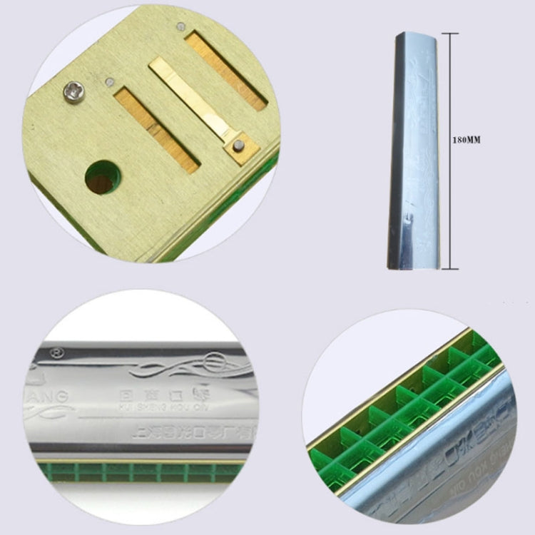24-hole Echo Polyphony Stress Harmonica Instrument(Polyphony) - Wind Instrument Accessories by buy2fix | Online Shopping UK | buy2fix
