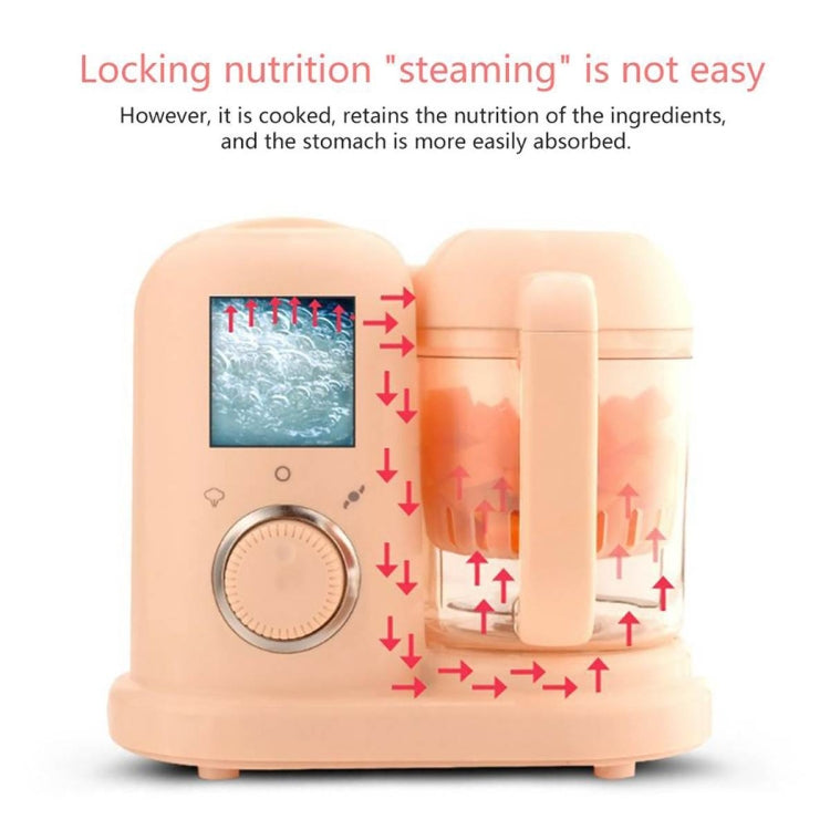 Multifunction Baby Food Cooking Maker Steamer Mixing Grinder Food Supplementary Machine EU Plug(Pink) by buy2fix