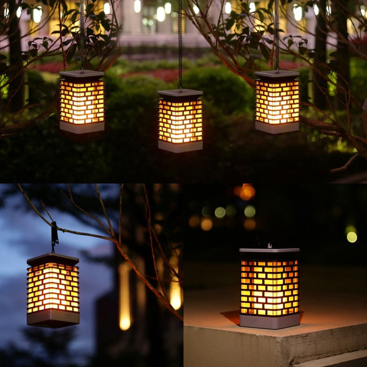 LED Solar Induction Landscape Light Flame Lamp Outdoor Waterproof Garden Lantern(Yellow) by buy2fix