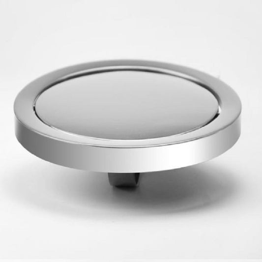 Embedded Type Stainless Steel Swing Cover Flip Kitchen Countertop Trash Can Lid Cap, Size:Round Mirror 24.5cm Diameter(Silver) by buy2fix