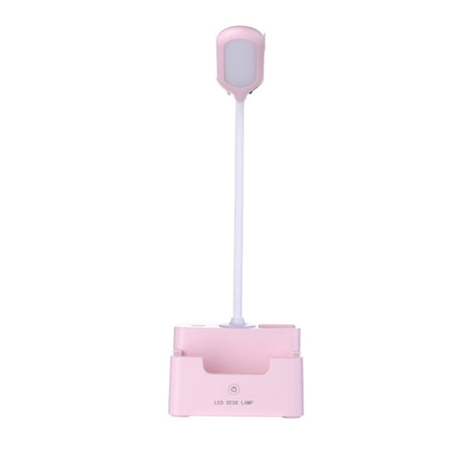 Student USB Charging Bedroom Touch LED Eye Protection Multifunctional Creative Desk Lamp, Style:Without Fan(Pink) by buy2fix