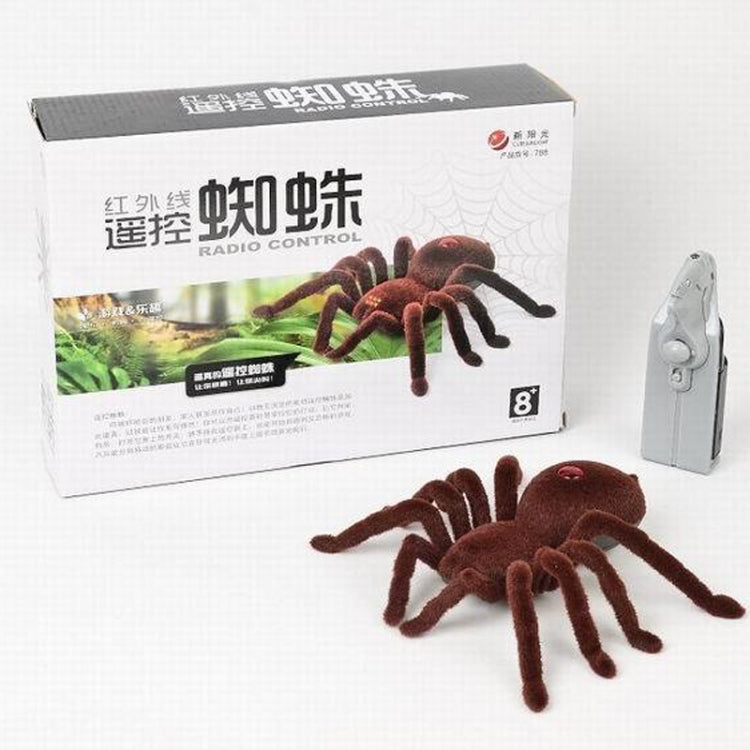 Electric Animal Toy Infrared Remote Control Simulation Spider Model(Brown) by buy2fix