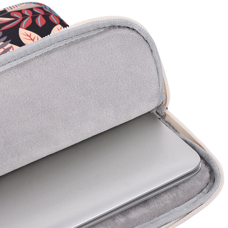 Creative Zipper Multi-function Portable Tablet 14 Inch Computer Bag File Waterproof Nylon Storage(Nary Brown) by buy2fix