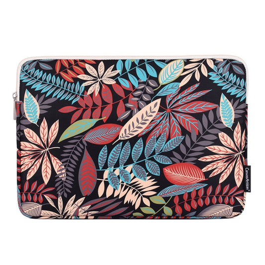 Creative Zipper Multi-function Portable Tablet 14 Inch Computer Bag File Waterproof Nylon Storage(Black and Red) by buy2fix