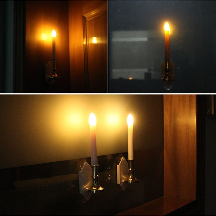 2 PCS Solar Candle Light LED Night Lantern Indoor and Outdoor Decorative Lamp(White) by buy2fix