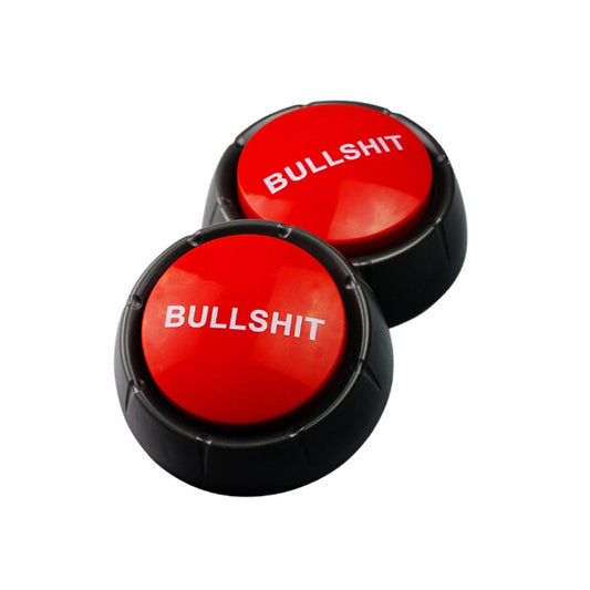 3 PCS Party Knowledge Quiz Game Electronic Squeeze Sound Box Answer Toy, Specification:Red with Light BULLSHIT by buy2fix