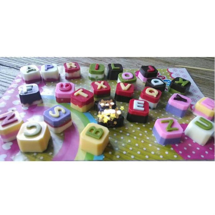 Stars Shape English Alphabet Silicone Chocolate Mold DIY Ice Handmade Soap Mold by buy2fix