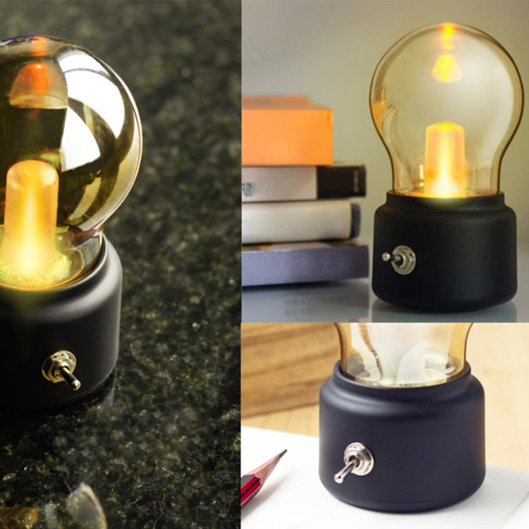 Creative Retro Charging USB Bedside Atmosphere Kitchen Cabinet Night Light(Black) by buy2fix
