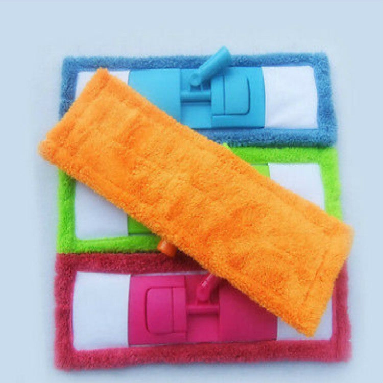 Coral Flannel Head Padded Flat Replacement Household Company Cleaning Mop Cloth Rag(Green) by buy2fix