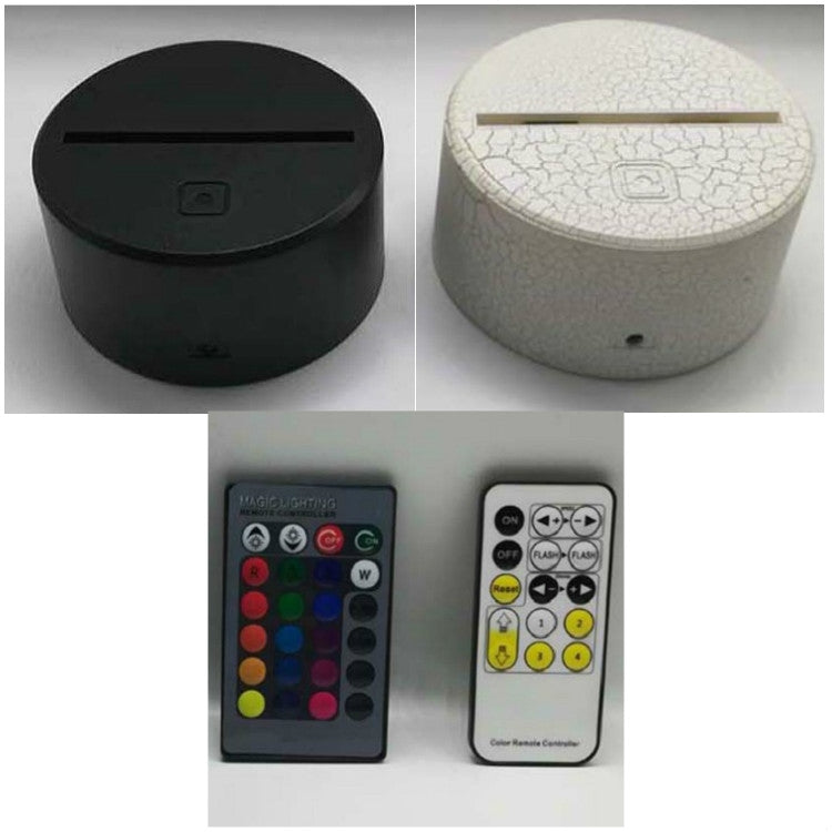 3W Excavator 3D Light Colorful Touch Control Light Creative Small Table Lamp with Black Base, Style:Touch Switch + Remote Control by buy2fix