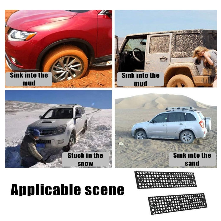 1 Pair Car Off-Road Plate Tires Skid Plates Self-Rescue Off-Road Equipment for Snow and Mud by buy2fix