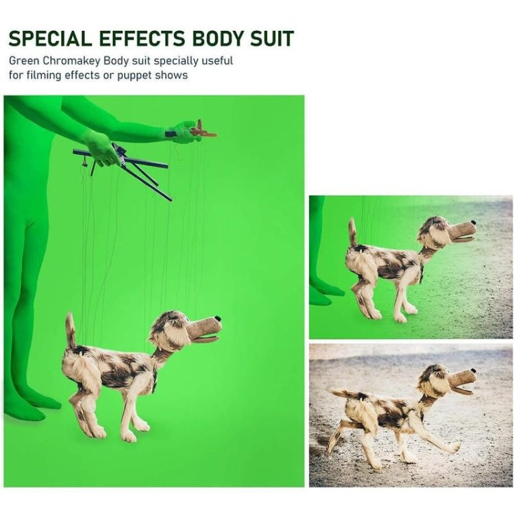 Photo Stretchy Body Green Screen Suit Video Chroma Key Tight Suit, Size: 180cm(Green One-piece) by buy2fix