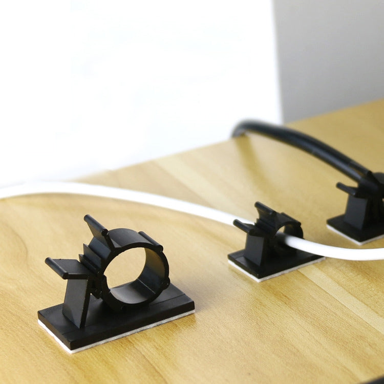 100 PCS Y-1013 Adjustable Self-Adhesive Wire Fixing Cable Organizer (White) by null