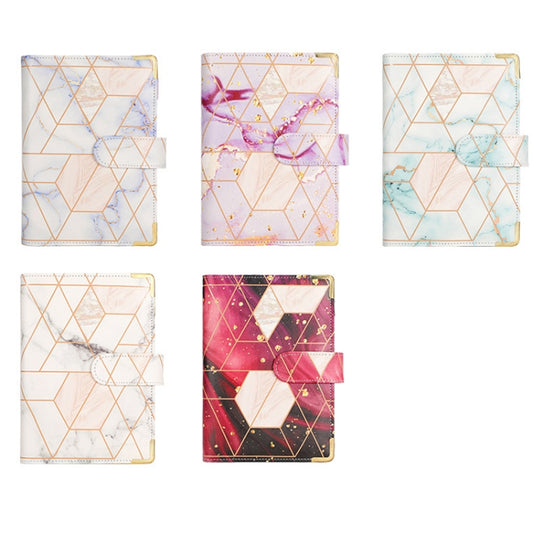 A6 Loose-leaf Notebook Budget Book Marbled Handbook,Style: Basic Model(Rose) by buy2fix